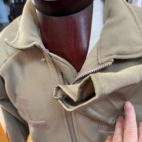 A.O.S.‎ AOS Tactical Lightweight Fleece Jacket Olive Green Military BDU Zip M - Picture 5 of 6
